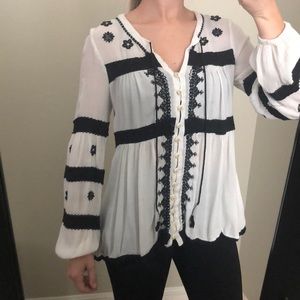 Free People embroidered blouse
